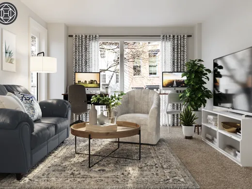 Living Room · Contemporary designed by Rumki