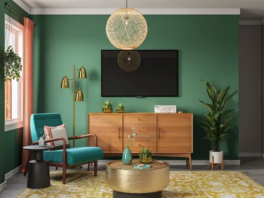 Living Room · Midcentury Modern designed by Francisco