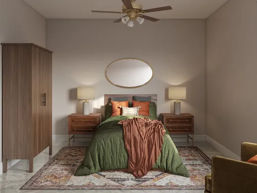 Bedroom · Midcentury Modern designed by Abril
