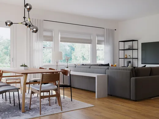 Living Room · Contemporary designed by Erin