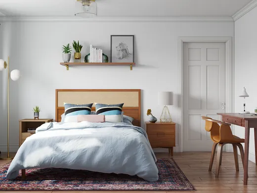 Bedroom · Midcentury Modern designed by Selene