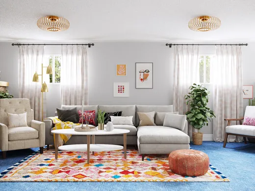Living Room · Eclectic designed by Nicole