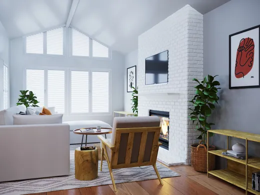 Living Room · Midcentury Modern designed by Mariela