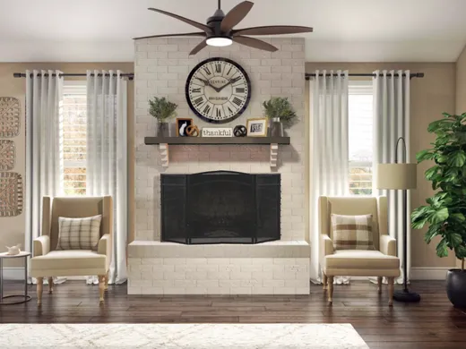 Living Room · Farmhouse designed by Lauren