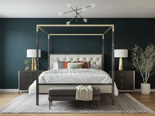 Bedroom · Midcentury Modern designed by Ana