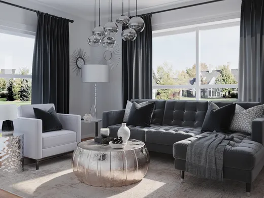 Living Room · Contemporary designed by Julia