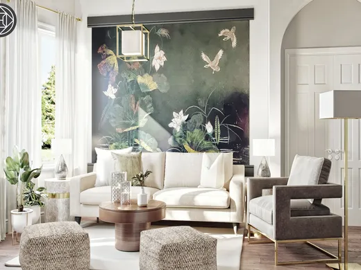 Living Room · Contemporary designed by Rumki