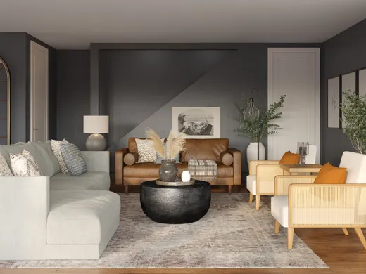 Living Room · Farmhouse designed by Angie