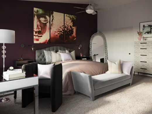 Bedroom · Glam designed by Erin
