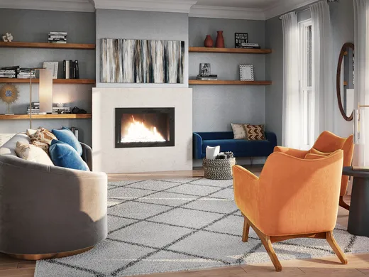 Living Room · Glam designed by Erin