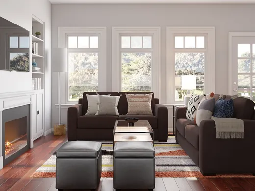 Living Room · Contemporary designed by Ambar
