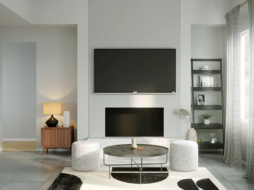 Living Room · Midcentury Modern designed by Sara