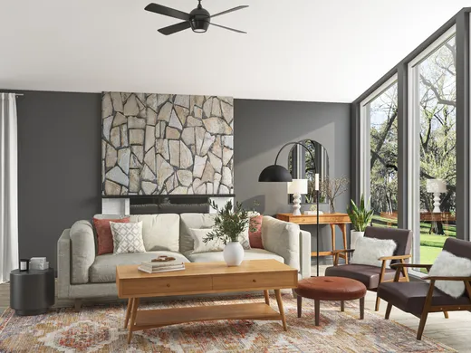Living Room · Midcentury Modern designed by Kylie