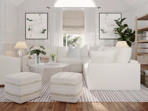 Living Room · Contemporary designed by Rumki