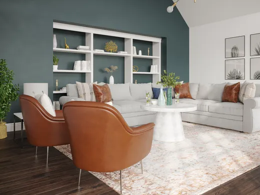 Living Room · Midcentury Modern designed by Ana
