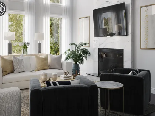 Living Room · Contemporary designed by Rumki