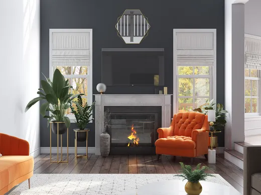 Living Room · Eclectic designed by Angie