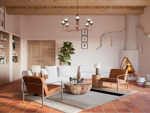 Living Room · Contemporary designed by Troyce