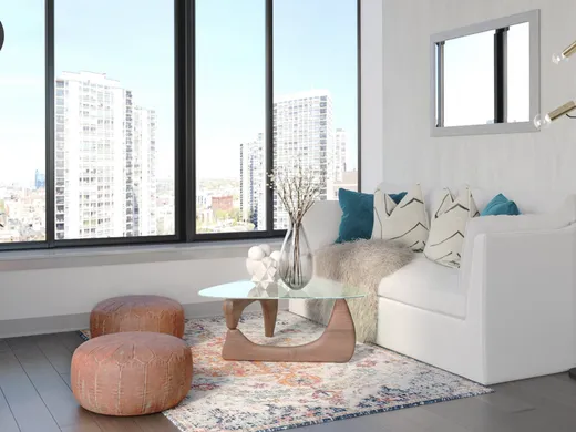 Living Room · Contemporary designed by Rumki