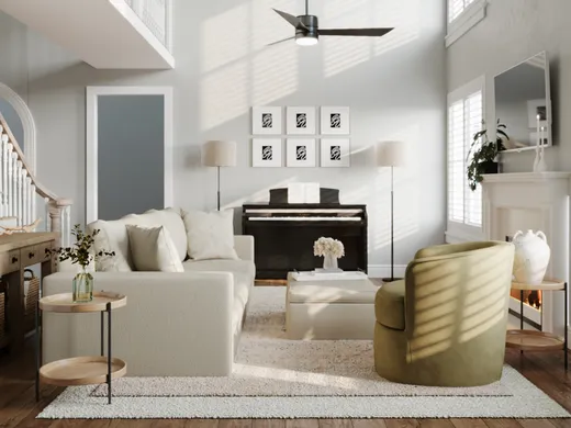 Living Room · Transitional designed by Daniela