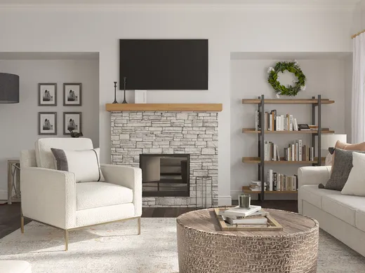 Living Room · Farmhouse designed by Katie