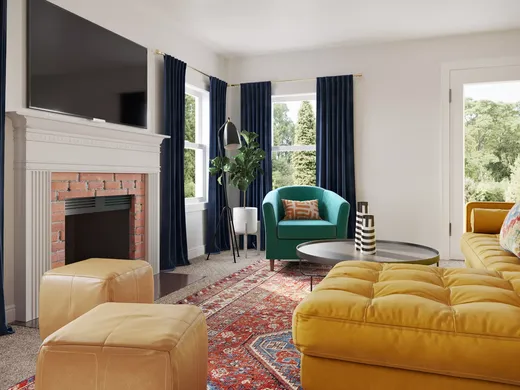 Living Room · Midcentury Modern designed by Emmanuel
