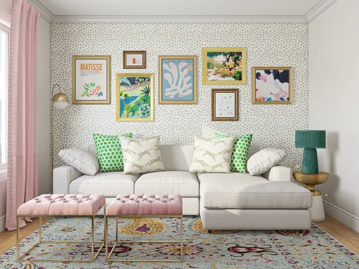Living Room · Glam designed by Kara