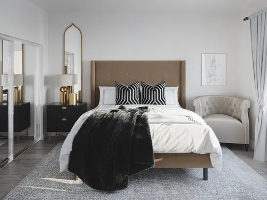 Bedroom · Glam designed by Estefania