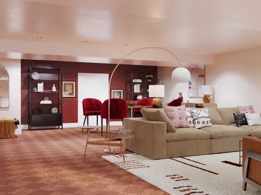 Living Room · Glam designed by Angie