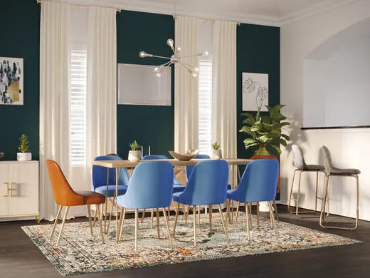 Dining Room · Glam designed by Priscila