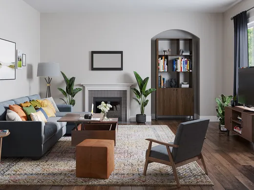 Living Room · Transitional designed by Liliana