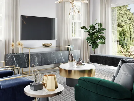 Living Room · Glam designed by Emmanuel