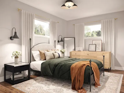 Bedroom · Farmhouse designed by Mariel