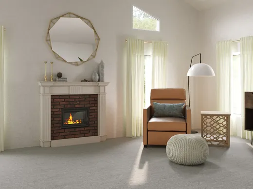 Living Room · Midcentury Modern designed by Mahreen