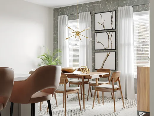 Dining Room · Midcentury Modern designed by Juliana