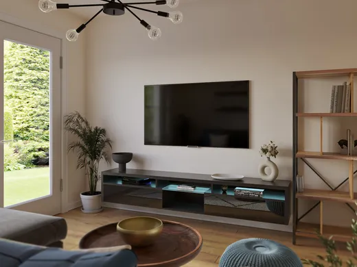Living Room · Midcentury Modern designed by Katherin
