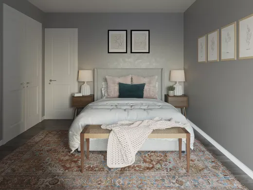 Bedroom · Eclectic designed by Juliana
