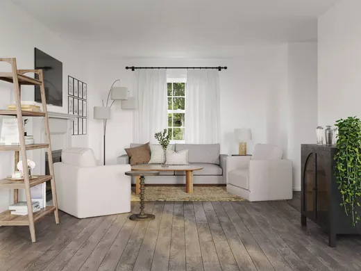 Living Room · Farmhouse designed by Mariel