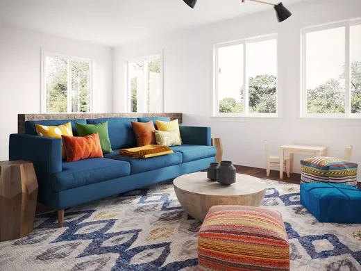 Living Room · Midcentury Modern designed by Emmanuel