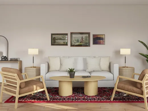 Living Room · Midcentury Modern designed by Katherin