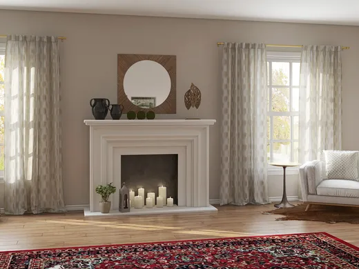 Living Room · Midcentury Modern designed by Katherin