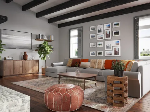 Living Room · Transitional designed by Liliana