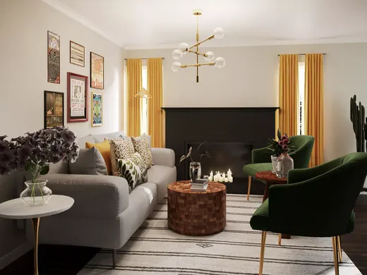 Living Room · Eclectic designed by Veronica