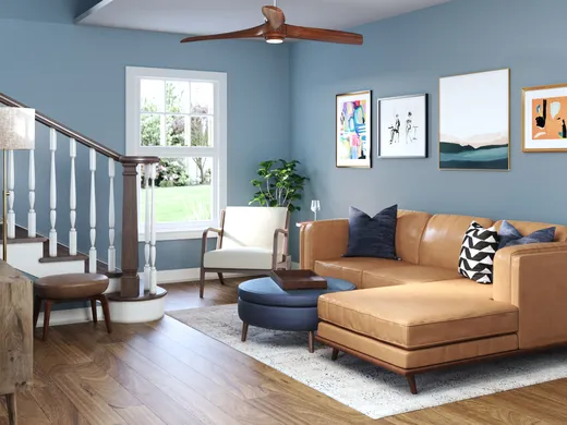 Living Room · Midcentury Modern designed by Patricia