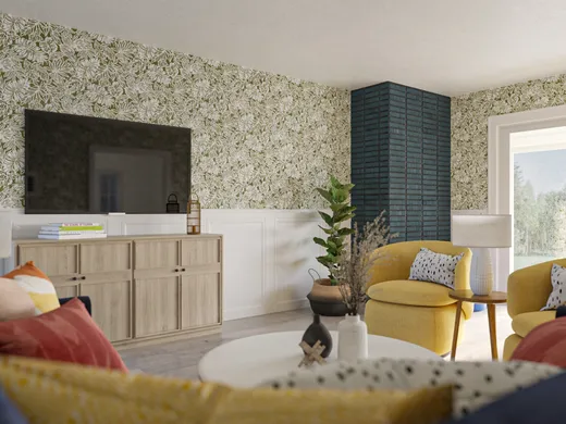 Living Room · Eclectic designed by Emily