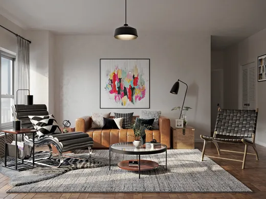 Living Room · Modern designed by Rocio