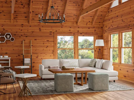 Living Room · Rustic designed by Patricia