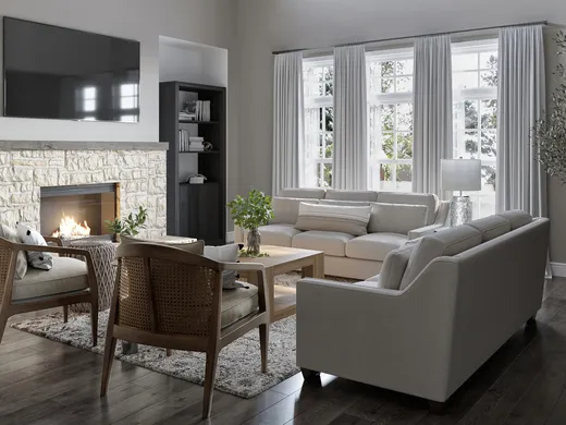 Living Room · Traditional designed by Haley