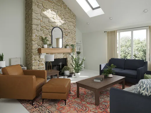 Living Room · Midcentury Modern designed by Vye