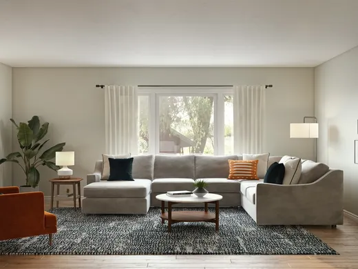 Living Room · Midcentury Modern designed by Vye